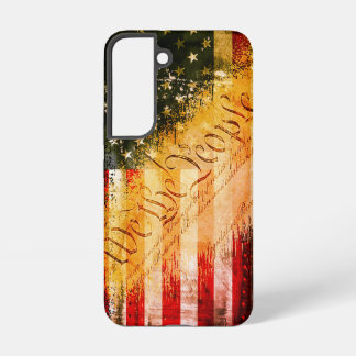 WIR DIE MENSCHEN Vintag Retro Rock American Flag Samsung Galaxy Hülle