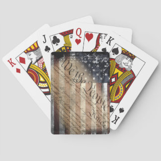 WIR DIE MENSCHEN Vintage amerikanische Flagge Spielkarten