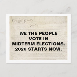 Wir, die Menschen, wählen 2026 bei den Zwischenwah Postkarte