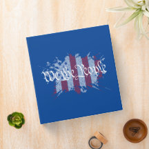 Wir, die People American Peace Flag 3 Ring Binder