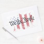 Wir, die "People American Peace Flag" Platsch Rechteckiger Aufkleber (Umschlag)
