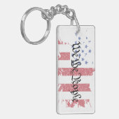 Wir, die "People American Peace Flag" Platsch Schlüsselanhänger (Vorderseite links)