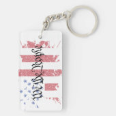 Wir, die "People American Peace Flag" Platsch Schlüsselanhänger (Rückseite)