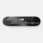 WIR DIE PEOPLE Industrial Grunge American Flag Skateboard (Horizontal)