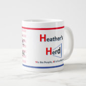 Wir, die People Jumbo Tasse - Heather's Herd (Vorderseite Rechts)