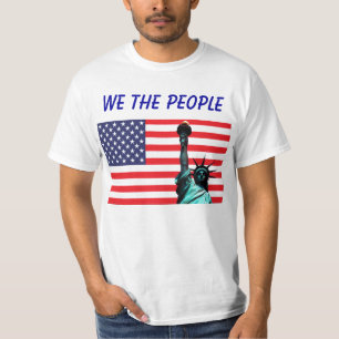 Wir, die "People US Flag Statue of Liberty" T-Shirt