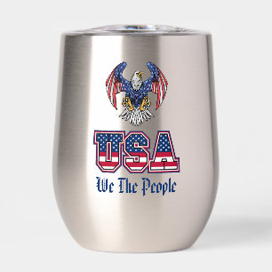 Wir die People USA Flag und Adler Insulated Tumble