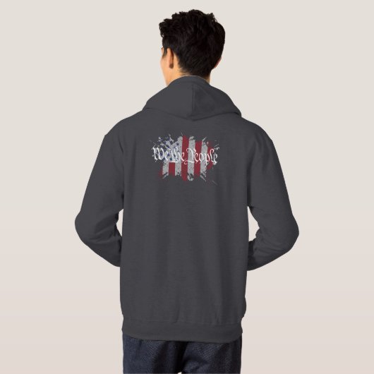 Wir, die Platsche Hoodie, die amerikanische Friede Hoodie (Schwarz voll)
