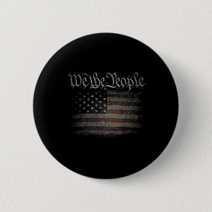 Wir, die US-amerikanische Fahne 4. Juli Uns beunru Button
