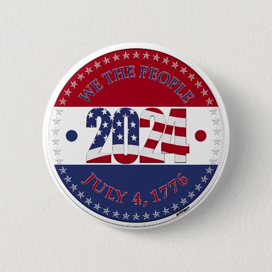 Wir - Die USA-Flagge 2024 Button (Vorderseite)