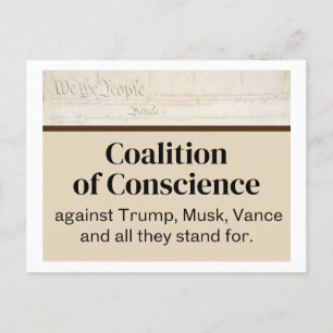 Wir, die Volkskoalition des Gewissens, Ides Trump Postkarte