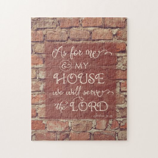 Wir dienen den Lord - Joshua-24:15 Puzzle (Vertikal)