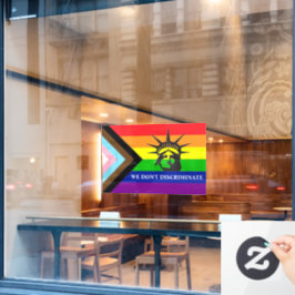 Wir diskriminieren nicht", LGBT Gay-Friendly Busin Fensteraufkleber