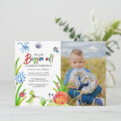 Wir drängen uns aus | Foto Birthday Party Einladung (Stehend Vorderseite)