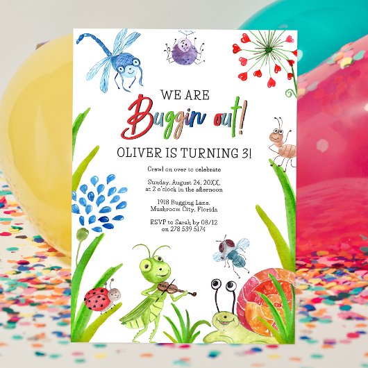 Wir drängen uns aus | Geburtstagspartei Einladung