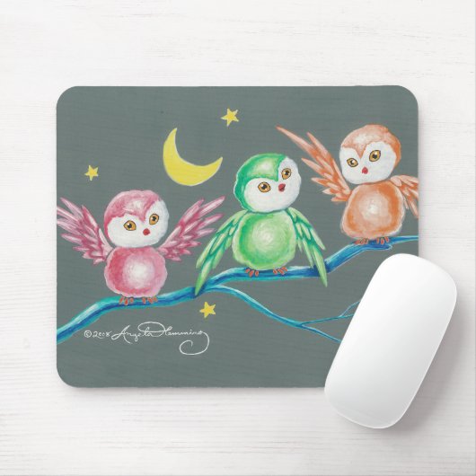 Wir drei Eulen Mousepad (Mit Mouse)