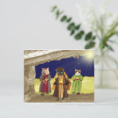 Wir drei Katzen Postkarte (Stehend Vorderseite)
