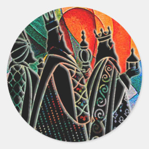 WIR DREI KINGS.jpg Runder Aufkleber