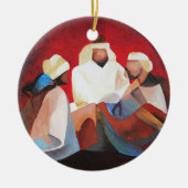 Wir drei Könige die weissten Weihnachtsmänner Keramik Ornament (Vorne)