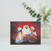 Wir drei Könige die weissten Weihnachtsmänner Postkarte (Stehend Vorderseite)