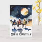 Wir drei Könige Traditionelle Christliche Weihnach Karte (Gelbe Blume)