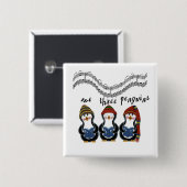 Wir drei Pinguine Holiday Tshirts und Geschenke Button (Vorne & Hinten)