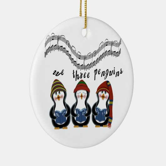 Wir drei Pinguine Weihnachtsschmuck (Rechts)