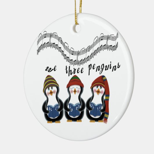 Wir drei Pinguine Weihnachtsschmuck (Links)
