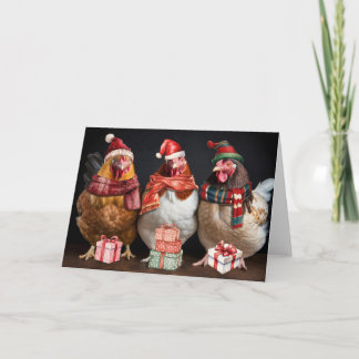 Wir drei Weihnachtswagen Karte