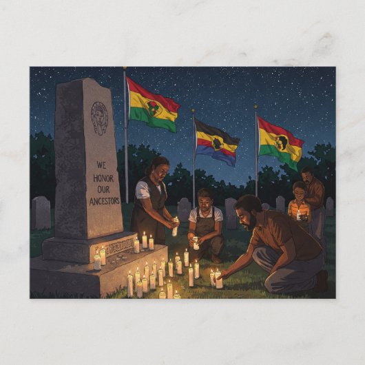 Wir ehren unsere Vorfahren. Junetezehnt Postkarte (Vorderseite)