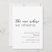 Wir eine, wo wir Probe Abendessen. Einladung (Vorderseite)