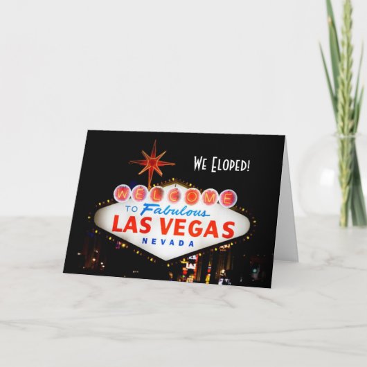 Wir Eloped! Las Vegas-Karte Ankündigung (Vorderseite)