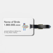 Wir Eloped nach Las Vegas Wedding Memento Gepäckanhänger (Rückseite horizontal)