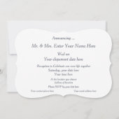 Wir Eloped,/romantische Berge Einladung (Rückseite)