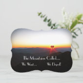 Wir Eloped,/romantische Berge Einladung (Stehend Vorderseite)