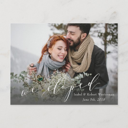 WIR ELOPIERT ANKÜNDIGUNGSPOSTKARTE (Vorderseite)