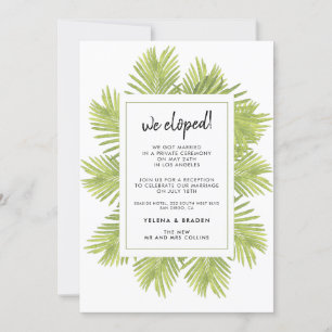 Wir entflohen Tropische Palmen Hochzeitsankündigun Save The Date