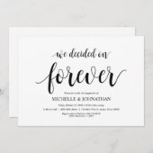 Wir entschieden für immer, Engagement Partei lädt Einladung (Vorne/Hinten)