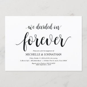 Wir entschieden für immer, Engagement Partei lädt  Einladung