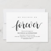 Wir entschieden für immer, Engagement Partei lädt Einladung (Vorderseite)