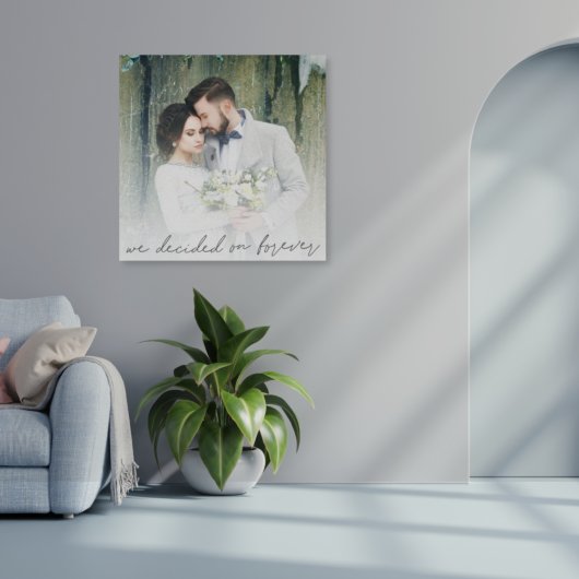Wir entschieden uns für ein ewig neues Foto-Overla Leinwanddruck