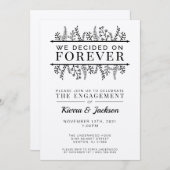 Wir entschieden uns für eine Verlobung Einladung (Vorne/Hinten)