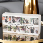 Wir entschieden uns für ewig das Hochzeitstag und  Holzkisten Schild<br><div class="desc">Hochzeitsholz aus Foto mit der Beschriftung "Wir haben uns für immer entschieden - Hochzeitstag". Die Vorlage ist für Sie bereit, bis zu 9 Fotos zu addieren, die als 7-fach horizontale Landschaft und 2-fach vertikales Porträt dargestellt werden. Entworfen in Schwarz und Weiß, aber Sie können die Farbpalette im Design-Tool ändern. Ideal...</div>