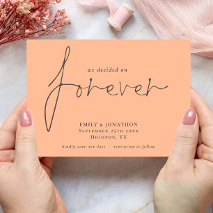 Wir entschieden uns für ewig Peach Save the Date