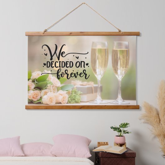 Wir entschieden uns für ewig wandteppich mit holzrahmen (Schlafzimmer)