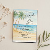 Wir entschieden uns für Forever Beach und Palmen Save The Date