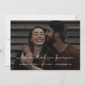 Wir entschieden uns für immer für modernes minimal ankündigung (Vorderseite)