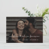 Wir entschieden uns für immer für modernes minimal ankündigung (Stehend Vorderseite)