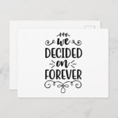 Wir entschieden uns für immer postkarte (Vorne/Hinten)