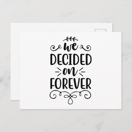 Wir entschieden uns für immer postkarte (Vorne/Hinten)